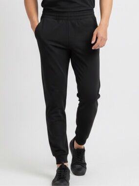 Uniqlo Mens Size Japanese Medium Black Airism Stretch Jogger Pants w/ Drawstring